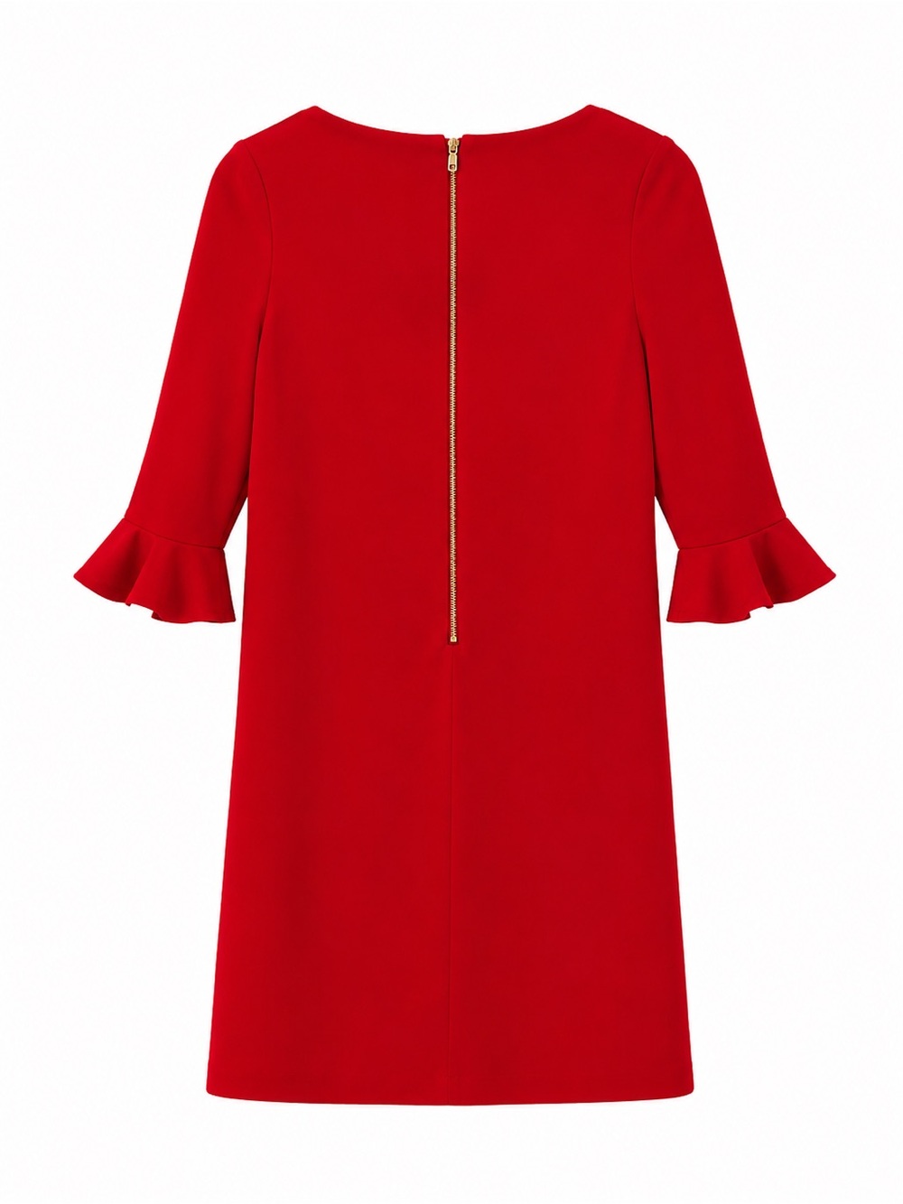 Kate Spade Red Ruffle-Cuff Shift Dress - Picture 2 of 4